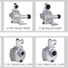 1.5 inch 2 inch 3 inch 4 inch Pulley water pump driven by gasoline or diesel engine