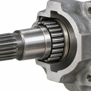 Loose needle rollers installed around an outboard gearbox shaft journal
