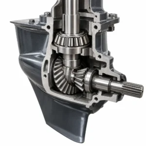 Tapered roller bearing installed in an outboard motor lower-unit gearbox