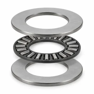 Outboard motor thrust needle roller bearing with two steel washers