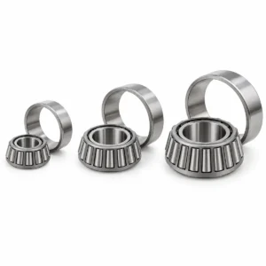 Different sizes of tapered roller bearings for outboard motor transmissions