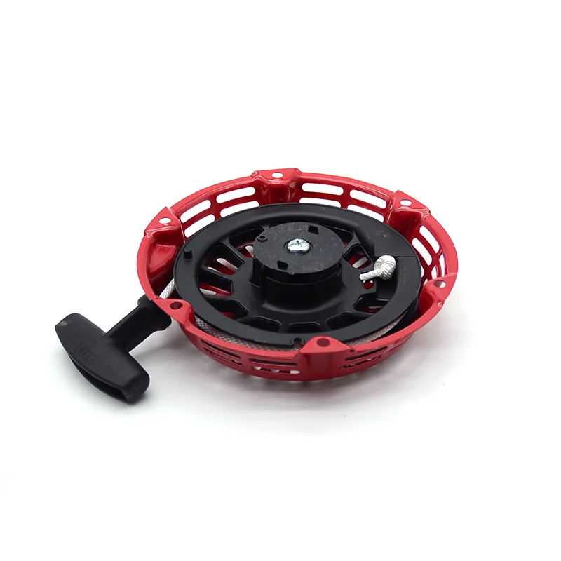 168f-gx160-gx200-style-recoil-starter-assembly-bent-metal-pawl-main-back 168F GX160 GX200-Style Recoil Starter Assembly - Bent Metal Pawl back view - SKR-005