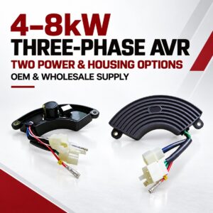 4–8kW three-phase generator AVR options for OEM and wholesale supply