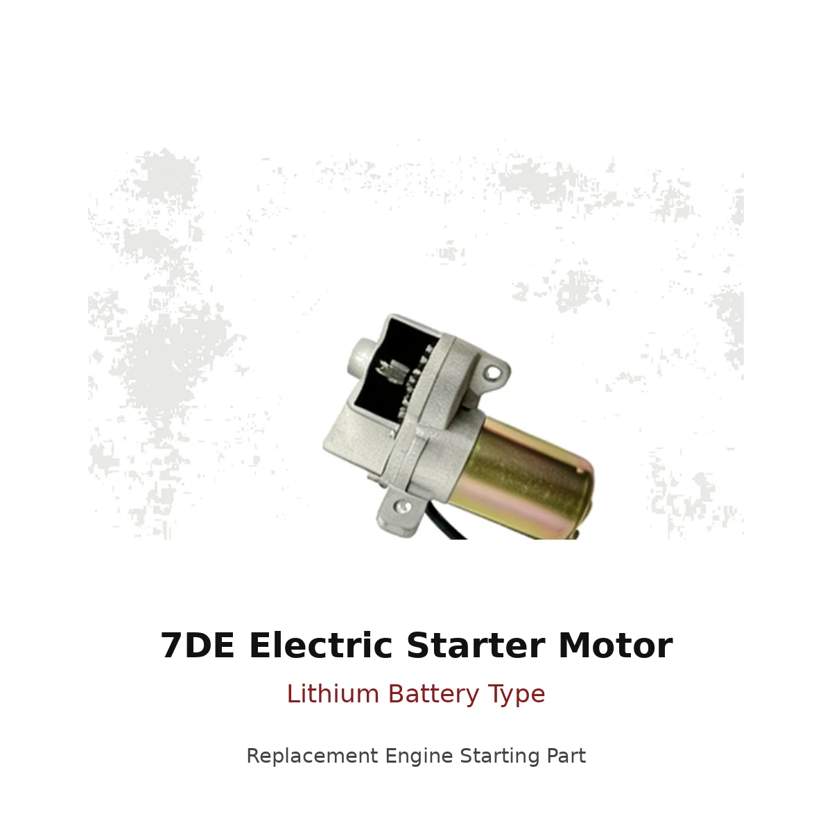 7de-electric-starter-motor-lithium-battery-type-01-main 7DE Electric Starter Motor Lithium Battery Type replacement engine part front view