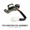 7DX ignition coil assembly with connector replacement part front view