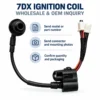 7DX ignition coil with spark plug cap replacement part front view