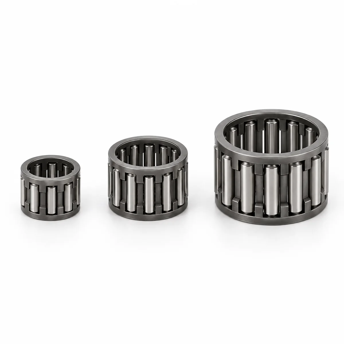 chainsaw-piston-pin-needle-bearing-sizes Piston pin needle bearings in multiple sizes for chainsaw engines