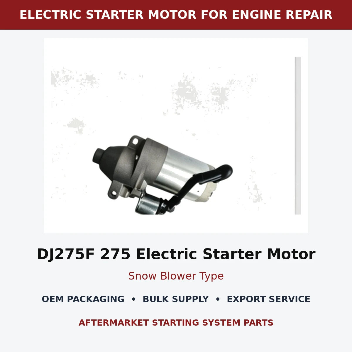 dj275f-275-electric-starter-motor-snow-blower-type-03-wholesale DJ275F 275 Electric Starter Motor Snow Blower Type wholesale generator starting part