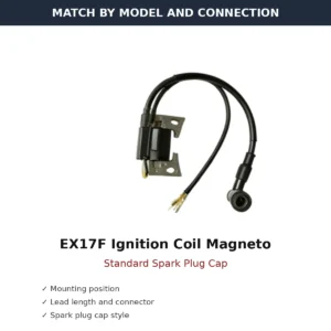 EX17F Ignition Coil Magneto Standard Spark Plug Cap wholesale generator engine part