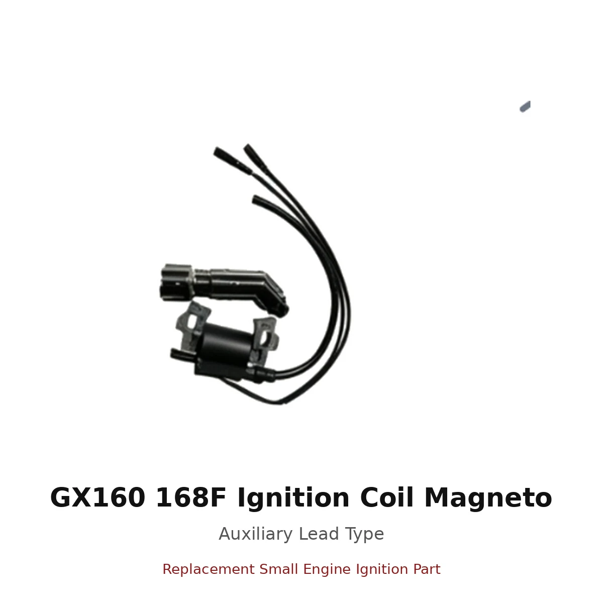 gx160-168f-ignition-coil-magneto-auxiliary-lead-type-01-main GX160 168F Ignition Coil Magneto Auxiliary Lead Type replacement small engine part front view