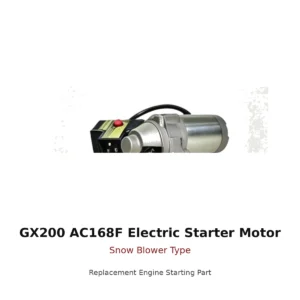 GX200 AC168F Electric Starter Motor Snow Blower Type replacement engine part front view