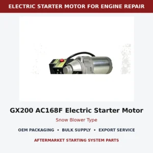 GX200 AC168F Electric Starter Motor Snow Blower Type wholesale generator starting part