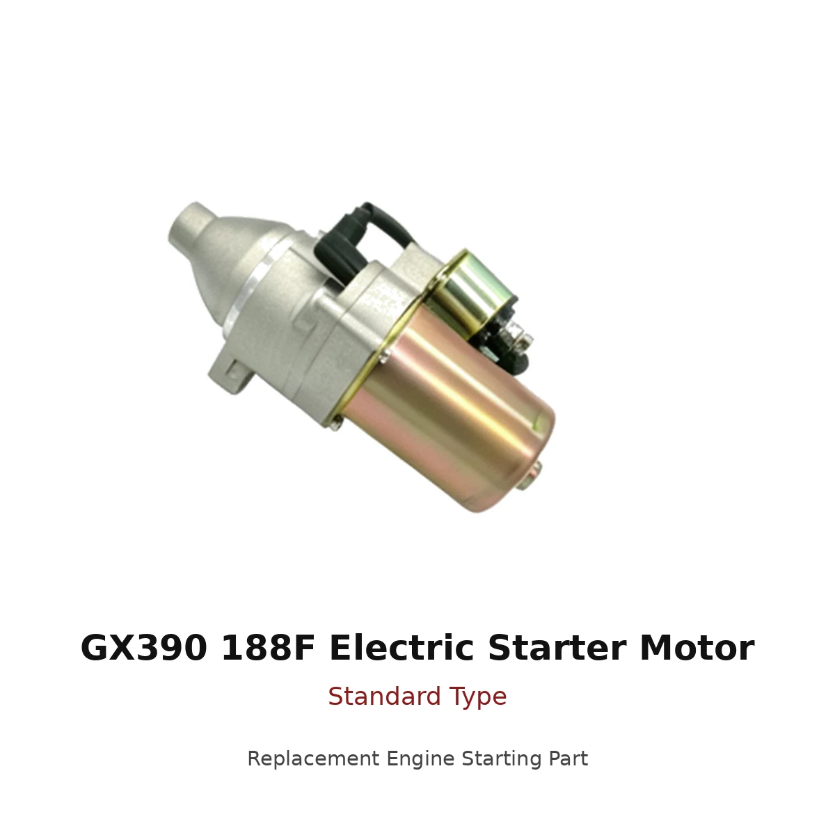 gx390-188f-electric-starter-motor-standard-type-01-main GX390 188F Electric Starter Motor Standard Type replacement engine part front view