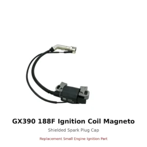 GX390 188F Ignition Coil Magneto Shielded Spark Plug Cap replacement small engine part front view