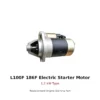 L100F 186F Electric Starter Motor 1.2 kW Type replacement engine part front view